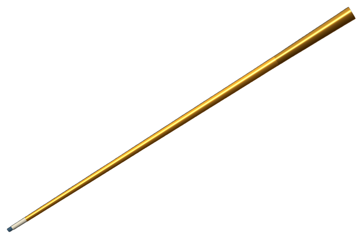 The Golden Cue founder cosmetic — a gold cue stick